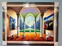 Ferjo-„Sweet Garden Freedom“-Large Original Painting-Canvas Signed-New Frame-COA
