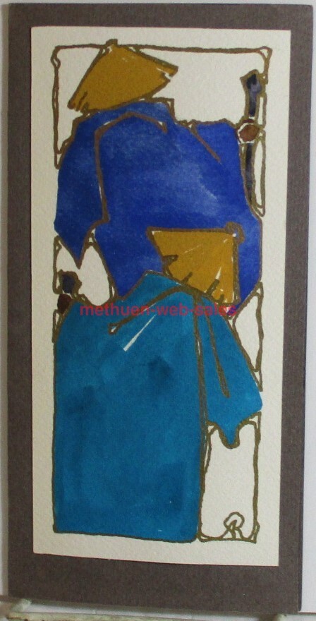 Ann Rudnick Paintings~Clarens,South Africa~Custom Watercolor Art Card~c1995