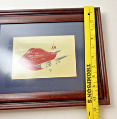 Vintage Braniff BI Plane by Hurley Signed Framed & Matted 1992 Art Print Drawing