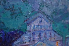 Amalfi Coast art Original painting IMPRESSIONISM Oil on panel by S Chernyakovsky