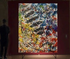 Jackson Pollock Style Giant Canvas Painting 81”X62” (6 Foot 9 inch) Abstract XXL