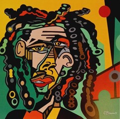 Bob Marley 12″×12″ Handsigned Print By CBaum Artist