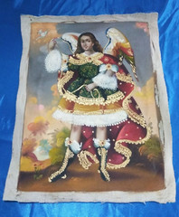 peruvian painting in oil on canvas andean culture cusco 15.5″ x 12″