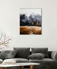Oil Painting Landscape Original Wall Art On Canvas Contemporary Art, Mountains