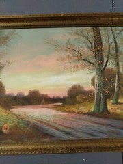 LARGE ORIGINAL LANDSCAPE PASTEL PAINTING – GEORGE THOMPSON HOBBS (1846-1929)