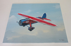 Raymond Waddey Painting Lockheed Vega „Century of Progress“ 1933 Flight, 16″x20″