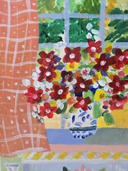 Laura Gee Acrylic Art, United Kingdom Artist, „Charleston Room“ ORIGINAL