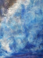 Lighthouse Original Painting Sunset Seascape Art Nautical Artwork 27 by 20in.