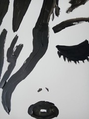 ABSTRACT /EXPRESSIONISM 9 x 12 Silhouette Girl Modern Street ART Painting