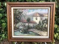 FRANCISCO PACO GARCIA Original 1982 BAJA BEACH 3D IMPASTO LANDSCAPE VINTAGE OIL