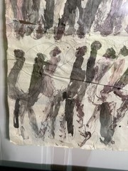 Purvis Young “Urban Miami Crowd” Original Medium-Large Work