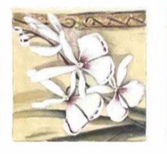 Botanical Floral Canvas Wall Art Set of 3 Flower Prints Farmhouse Floral 7 x7″