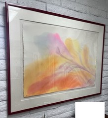 Large Handpainted Water Color, Signed,