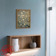 WIARTSH Framed Flying Pigeons Canvas 12×16