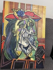 Pablo Picasso (Handmade) Signed Oil Painting on Canvas 16×24 in Modernism .