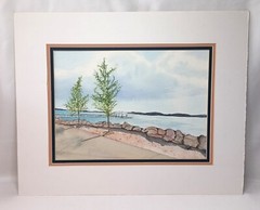 National Harbor Water Color – Pencils – Pens SIGNED 2009 Original Art Drawing