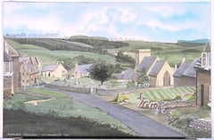Jas E. Wadsworth – 1985 Watercolour, Snowshill, Gloucester