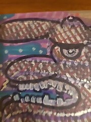 Original Painting Graffiti Character Gangster Cartoon Hat Gangstar Saurous DINO