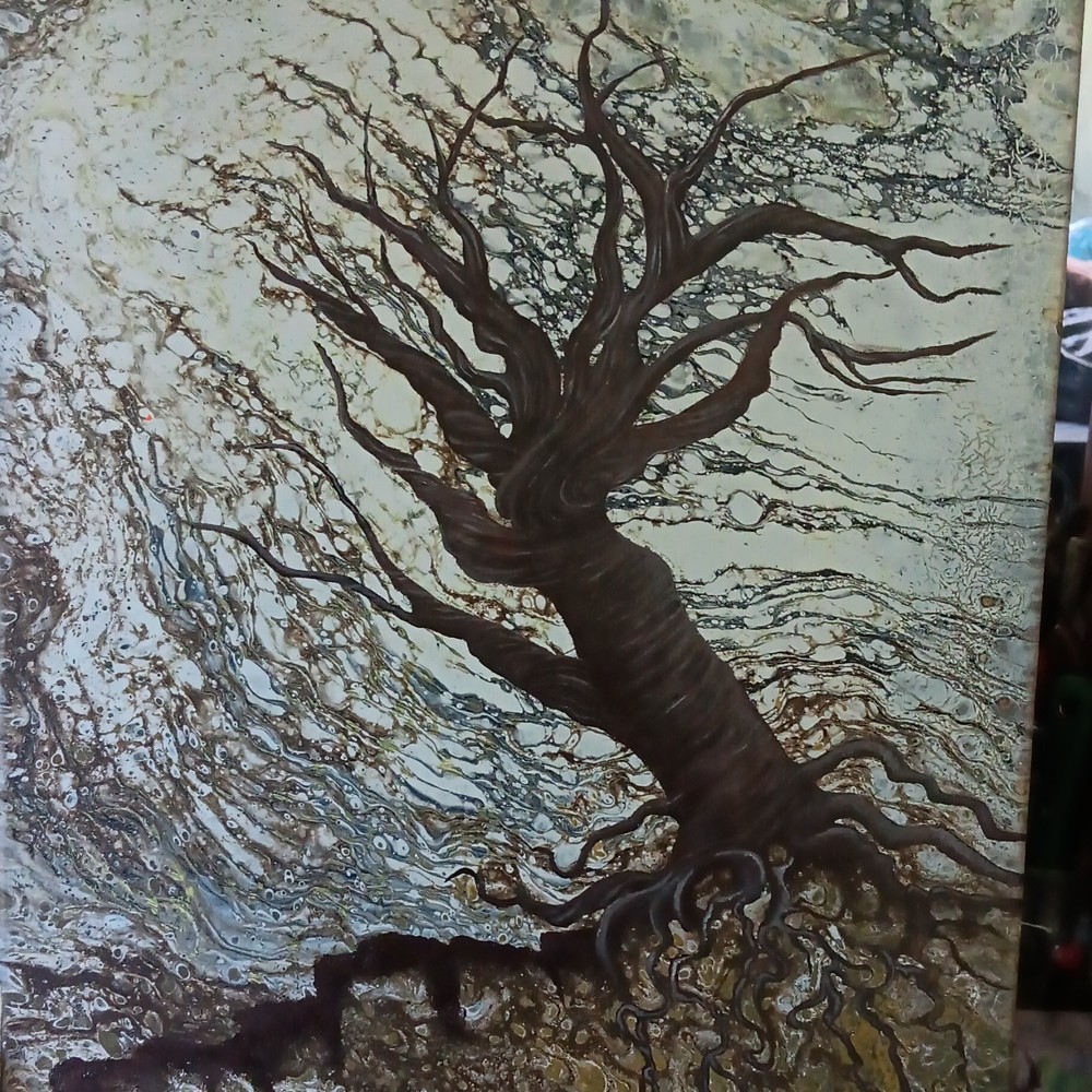 Abstract Tree Landscape Painting on Canvas/Panel Wall Art, Nature Theme