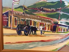 Taos NM Artist Lloyd Rivera 2005 Acrylic On Canvas Board Painting “Camino Real…”