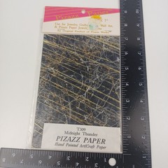 Hand Painted Paper 5×7 Art/Craft Gold Black Midnight Thunder by Pizazz
