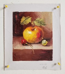 Fruit – #FT3B-16, 10×8 -100% Hand painted Oil Painting on Canvas, Canvas only