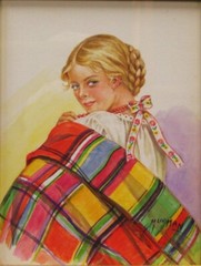 Rare Vintage Stella Murman Original Watercolor