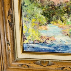 Helen Jordan Summer On The Creek Oil Painting Desert Landscape Mountains River