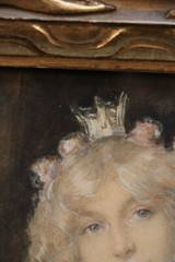 Monogramist EM – probably France around 1900 – portrait of a young princess