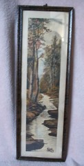 1917 Wooded Scene with Creek Painted For Wedding Gift by Methodist Minister!