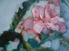 SHIRLEY JONES, TEXAS, LUMINOUS IMPRESSIONIST FLORAL FLOWERS OIL MOD MODERNISM