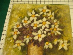 Original ROSE SUSLOVICH ART: Signed — FLOWERS white and purple flowers