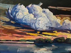 Cloud Art Gallery Wall decor Masterpiece / Vintage Oil Color Collectible Hawkins