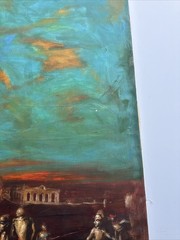Russian Surrealist Painting Large Expressionism Listed Andrei Medvedev Modernist