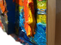 LANDSCAPE NATURE█ABSTRACT ORIGINAL OIL█PAINTING VINTAGE PLANTS█ART SIGNED ART█AN