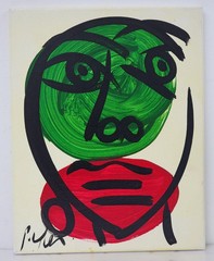 Peter Robert Keil Acrylic Painting Abstract Canvas 14″ x 11″ (Excellent)