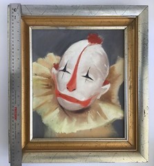 Richard “Dick” W. Dicus, Baltimore/ Taos Artist /Teacher untitled Clown Painting