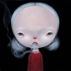 Original Oil Painting on Wood Panel by Dilka Bear (Nassyrova) – pop surrealism