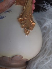 Art Noveau Vase 13X 7. 1 X2 Handmade Paint. Soo Gourgeus 1883 .perfect Cond.