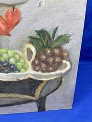 C.1965 Oil on Canvas Board ~ STILL LIFE ~ Chinese Lanterns, 16″ x 12″