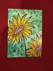 ACEO Original Artwork – mix media-Original Signed Art -mini Artwork