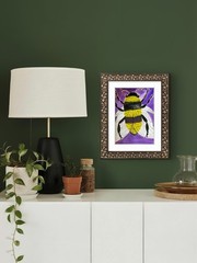 BumbleBee Original Abstract 5×7 Watercolor Paper Signed Contemporary Wall Art