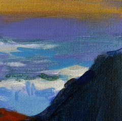 Acrylic Painting The Fusion Of Sunset And Sea M. Patskan Original nAAA4859