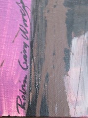 Original Abstract Oil Painting Signed by Robin Gary Wood Freedom Series 1982