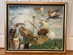 Vladimir Ryklin Original Signed Oil Painting Sea Of Apples