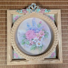 Floral Painting Framed Ava Freeman Cottagecore 13×13