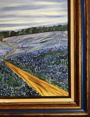 Hill Country Bluebonnet Oil Painting On Canvas-Vibrant Colors