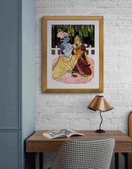 Bani Thani 1. Watercolour. Kishengarh style Painting. Collectible, Home Decor.