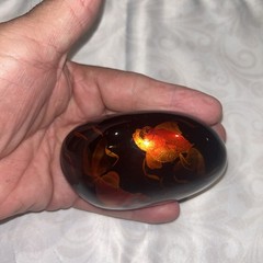 hand painted rock stone art