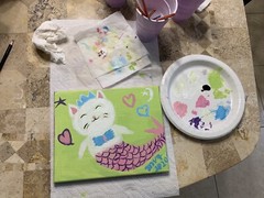 Whimsical Pastel Heart Art Hand Painted Valentine’s Day Love Wall Picture